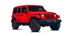 The red Jeep from the game